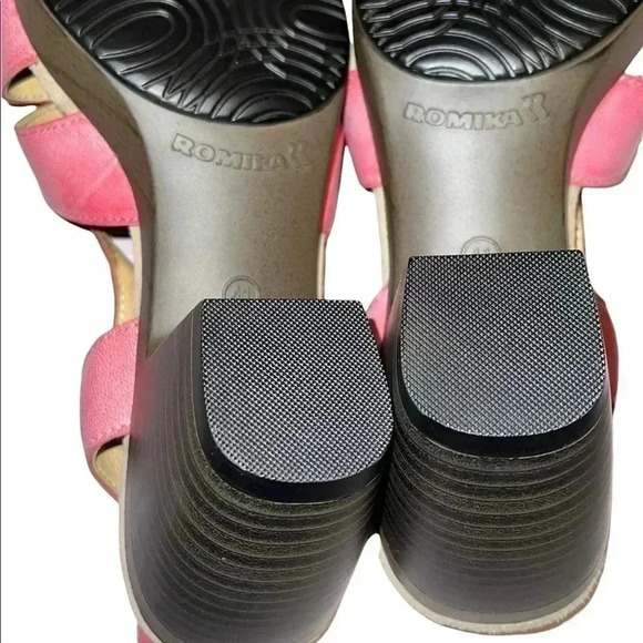 Romika Sandals•Pink Genuine Leather•Size 41 US Size 10-10.5• Brand New No Box!! - Picture 5 of 13